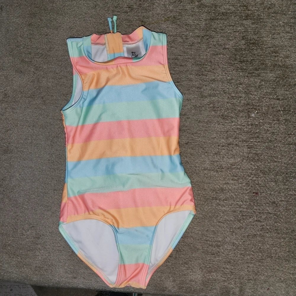 Art Class Multicolor Stiped One Piece Swimsuit